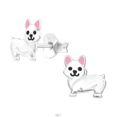 Серебряные серьги с цветами эмали Собака с розовыми ушками A4S43137 цена и информация | Аксессуары для детей | 220.lv