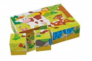 Деревянные кубики Woodyland цена и информация | Пазлы | 220.lv