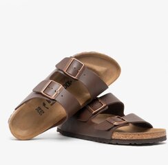 Обувь Birkenstock Arizona BF / Dark Brown / Regular Fit цена и информация | Мужские шлепанцы, босоножки | 220.lv