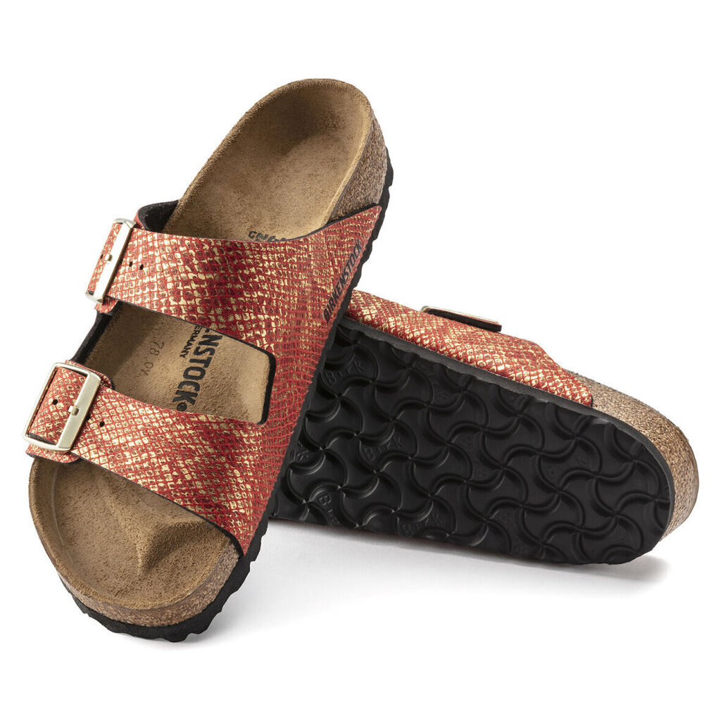 Sieviešu BIRKENSTOCK apavi ARIZONA / Shiny Python Red/Gold / Narrow Fit  cena | 220.lv