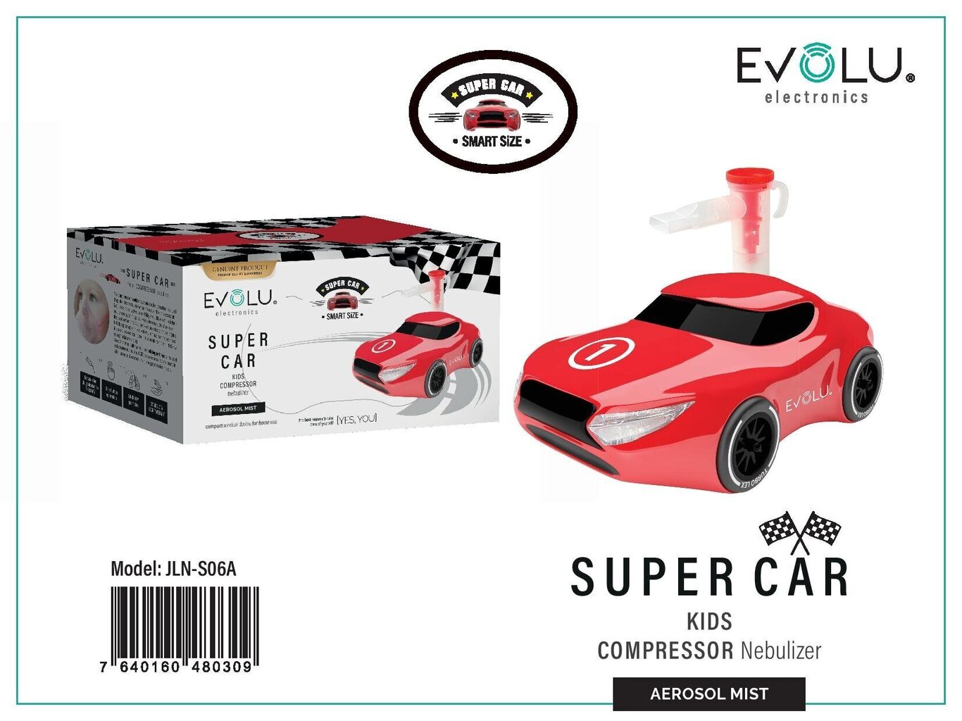 Evolu Super Car цена и информация | Inhalatori | 220.lv