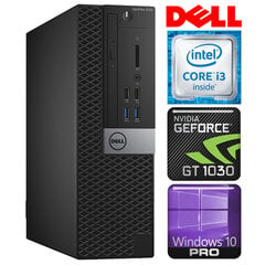 Компьютер DELL 3040 SFF i3-6100 16GB 120SSD+2TB GT1030 2GB WIN10Pro цена и информация | Стационарные компьютеры | 220.lv