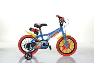 Velosipēds bērniem Dino bikes Superman 16", zils/sarkans/dzeltens cena un informācija | Velosipēdi | 220.lv