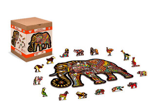 Деревянная головоломка Волшебный слон, 245 деталей цена и информация | Пазлы | 220.lv