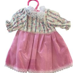 Gerardo's Toys Leļļu kleita rozā ar baltu cena un informācija | Rotaļlietas meitenēm | 220.lv