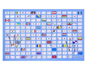 Скатерть для раскраски Флаги цена и информация | Развивающие игрушки | 220.lv