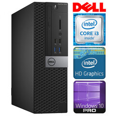 DELL 3040 SFF i3-6100 16GB 480SSD+1TB WIN10Pro cena un informācija | Stacionārie datori | 220.lv