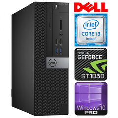 Компьютер DELL 3040 SFF i3-6100 4GB 120SSD+1TB GT1030 2GB WIN10Pro цена и информация | Стационарные компьютеры | 220.lv