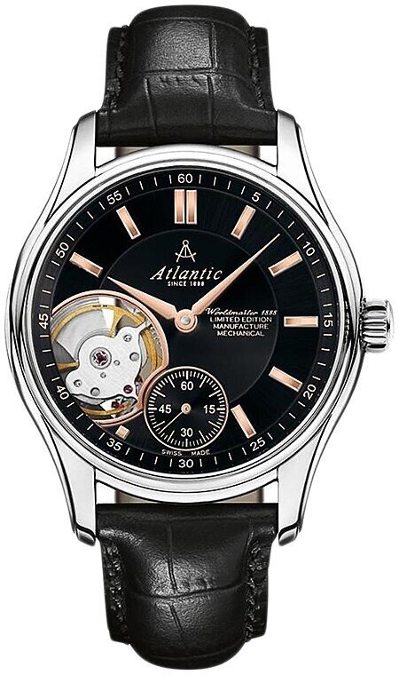 Vīriešu pulkstenis Atlantic Worldmaster Open Heart 52951.41.61R cena un informācija | Vīriešu pulksteņi | 220.lv