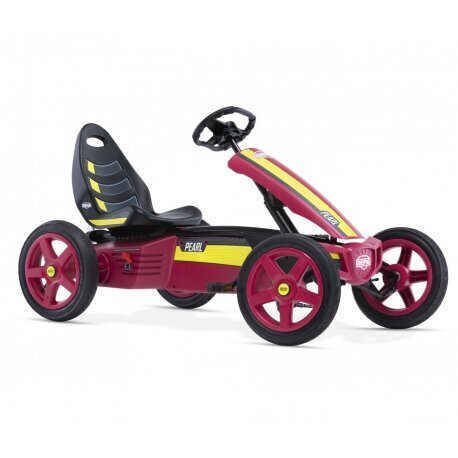 BERG Gokart Rally Pearl Pink, piepūšamie riteņi, 4-12 gadiem līdz 60 kg cena un informācija | Rotaļlietas zēniem | 220.lv