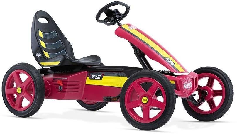 BERG Gokart Rally Pearl Pink, piepūšamie riteņi, 4-12 gadiem līdz 60 kg cena un informācija | Rotaļlietas zēniem | 220.lv