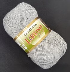 Adīšanas dzija Lanoso Natural Cotton; krāsa pelēka 952PIL cena un informācija | Adīšana | 220.lv