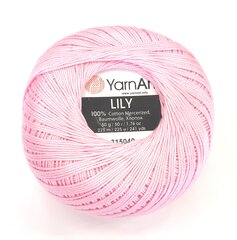 Adīšanas diegi YarnArt Lily; krāsa rozā 5046 cena un informācija | Adīšana | 220.lv
