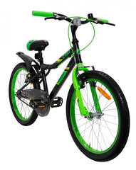 Детский горный велосипед AMIGO Wild 20'' 32 см, черный/зеленый цена и информация | Велосипеды | 220.lv
