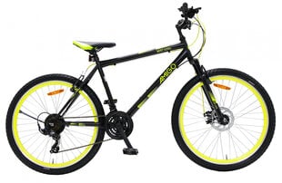 Kalnu velosipēds Amigo Next Level, 26”, melns/dzeltens cena un informācija | Velosipēdi | 220.lv