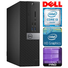 Компьютер DELL 3040 SFF i3-6100 4GB 240SSD+1TB WIN10Pro цена и информация | Стационарные компьютеры | 220.lv