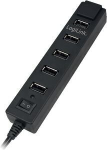 LOGILINK - 7-Port USB 2.0 Hub with switch ON / OFF cena un informācija | Adapteri un USB centrmezgli | 220.lv
