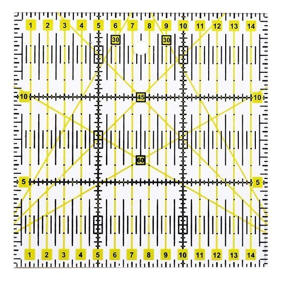 Rokdarbu lineāls 15x15 cm cena un informācija | Šūšanas piederumi | 220.lv