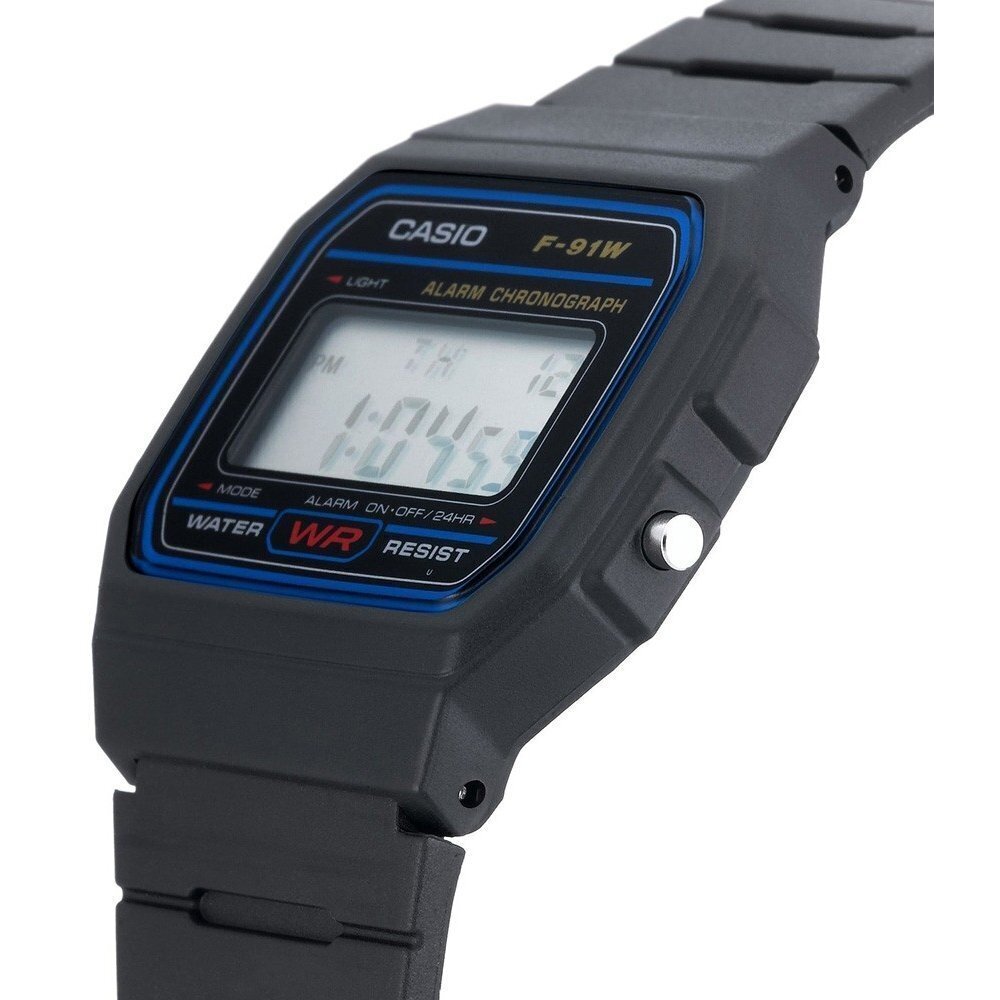 Rokas pulkstenis Casio F-91W-1YEF cena un informācija | Vīriešu pulksteņi | 220.lv