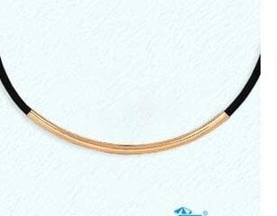 Каучуковый шнурок с золотым замочком 07TPZ100040 07TPZ100040 цена и информация | Украшения на шею | 220.lv
