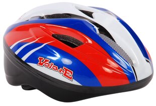 Шлем Volare Bicycle Helmet Deluxe, красный, синий, белый, 51-55 см цена и информация | Шлемы | 220.lv