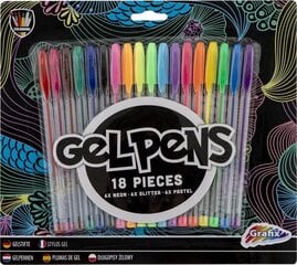 Gēla pildspalvas 18 gab. neona/mirdzošas цена и информация | Канцелярия | 220.lv