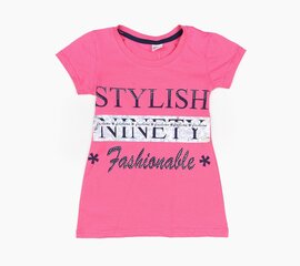 T krekls meitenēm, rozā cena un informācija | Krekli, bodiji, blūzes meitenēm | 220.lv