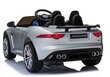 Elektromobilis Jaguar F-Type, sudrabains cena un informācija | Bērnu elektroauto | 220.lv