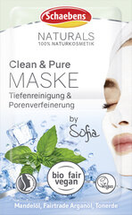 Schaebens sejas maska "Naturals Clean & Pure Mask", 2x5 ml cena un informācija | Sejas maskas, acu maskas | 220.lv