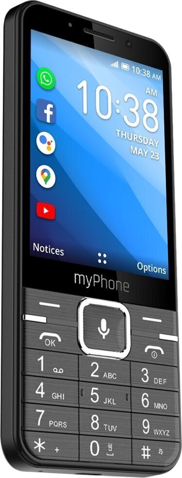 myPhone Up Smart LTE, 4 GB Black cena un informācija | Mobilie telefoni | 220.lv