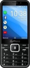 myPhone Up Smart LTE, 4 GB, Dual SIM, Melns cena un informācija | Mobilie telefoni | 220.lv