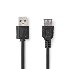 Kabelis USB 2.0 Nedis USB-A savienotājs - USB-A savienotājs, 3m, melns, blisteris cena un informācija | Kabeļi un vadi | 220.lv