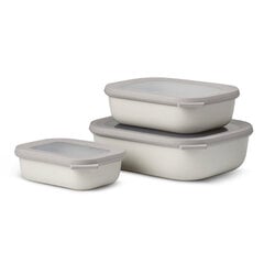 Mepal daudzfunkcionālu taisnstūra konteineru komplekts balts, 3 gab. цена и информация | Посуда для хранения еды | 220.lv