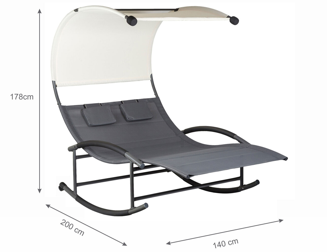 Dārza krēsls ar jumtu cena un informācija | Sauļošanās krēsli | 220.lv
