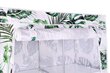 Tekstila skapis MIRA Monstera ar 6 plauktiem - balts un zaļš cena un informācija | Skapji | 220.lv