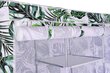 Tekstila skapis KAJA MIDI LEAVES ar 12 plauktiem - balts un zaļš cena un informācija | Skapji | 220.lv