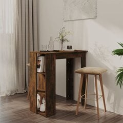 vidaXL bāra galds ar plauktu, ozolkoka krāsa, 102x50x103,5 cm цена и информация | Кухонные и обеденные столы | 220.lv