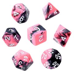 Набор костей для настольных игр Rebel RPG, розовый/ черный цена и информация | Настольные игры, головоломки | 220.lv