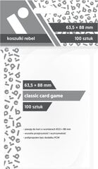 Протекторы для карт Rebel (63.5 x 88 мм), 100 шт. цена и информация | Настольные игры, головоломки | 220.lv