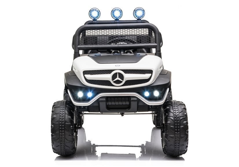 Vienvietīgs bērnu elektromobilis Mercedes Unimog S, balts cena un informācija | Bērnu elektroauto | 220.lv