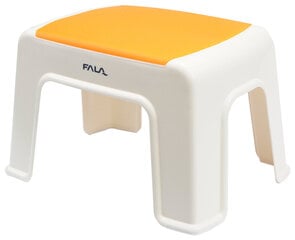 Скамья пластиковая бело-оранжевая Fala (75916) цена и информация | Стремянки | 220.lv
