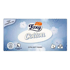 Бумажные салфетки Facial Cotton Foxy (90 штук) цена и информация | Ватные изделия и влажные салфетки | 220.lv