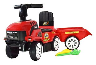 Опорный трактор с лопатой и граблями 4660, красный цена и информация | Игрушки для малышей | 220.lv