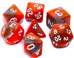 Kauliņu komplekts galda spēlēm Rebel RPG, oranžs/pelēks cena un informācija | Galda spēles | 220.lv