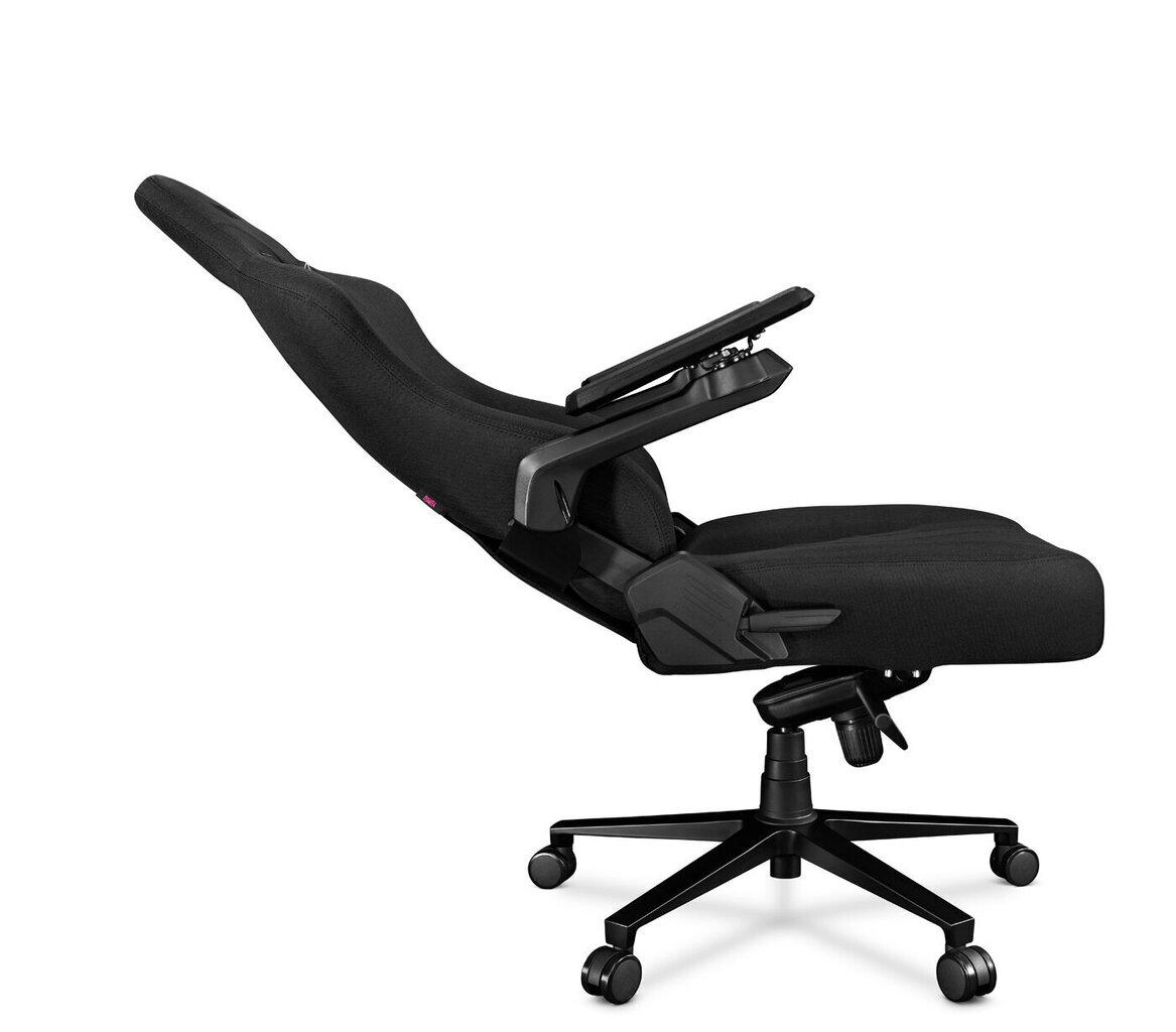 Datora krēsls Yumisu 2049, datorspēļu spēlētājiem, auduma apdare, melns cena un informācija | Biroja krēsli | 220.lv