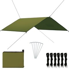 vidaXL āra tents, 4x4 m, zaļš cena un informācija | Saulessargi, markīzes un statīvi | 220.lv