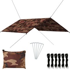 vidaXL āra tents, 4x4 m, kamuflāža цена и информация | Зонты, маркизы, стойки | 220.lv