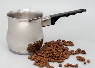 Nerūsējošā tērauda kafijas katliņš turku kafijai, 500 ml, cezva, ibrik, indukcijas plīts virsmai, ar diviem snīpjiem cena un informācija | Kafijas kannas, tējkannas | 220.lv