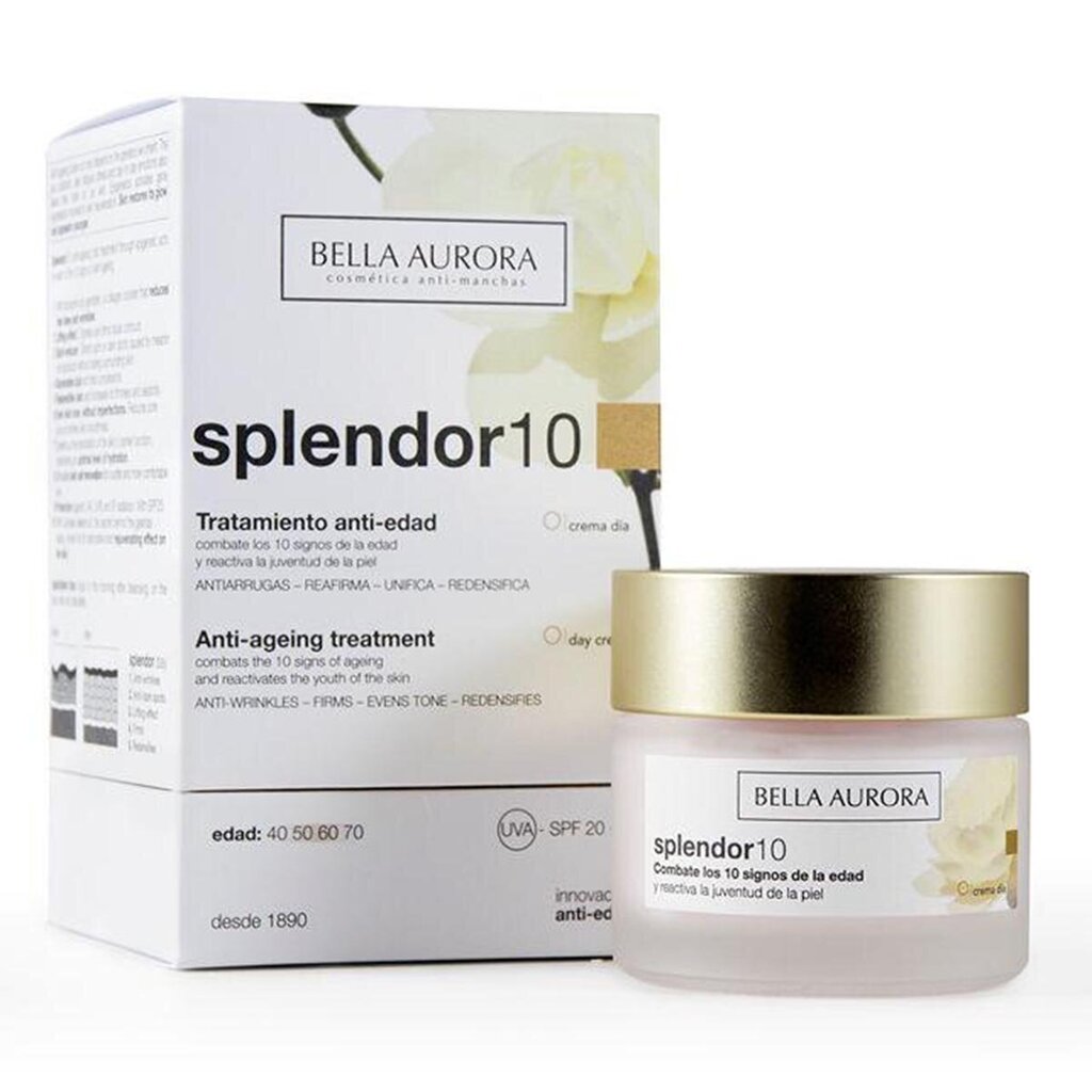 Krēms Bella Aurora Splendor 10 Spf 20, 50 ml cena un informācija | Sejas krēmi | 220.lv