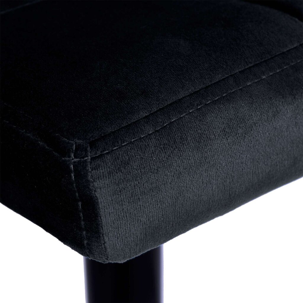Melns samta bāra krēsls ARAKO BLACK cena un informācija | Virtuves un ēdamistabas krēsli | 220.lv